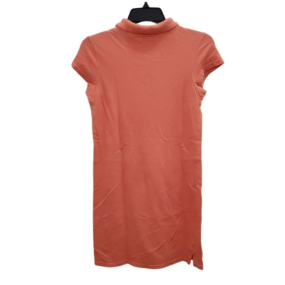 Old Navy Women's Y2K Orange Melon Textured Cap Sleeve Cotton Polo Dress Size S - Picture 7 of 7